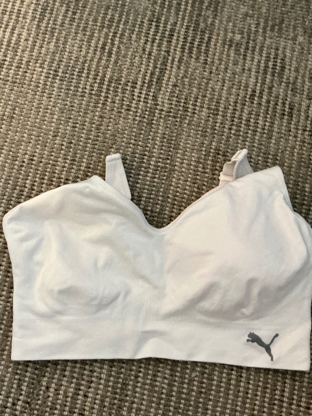PUMA Women’s Sportsbra 2 Pack- White- Size Large